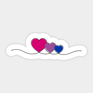 Bisexual Hearts Sticker